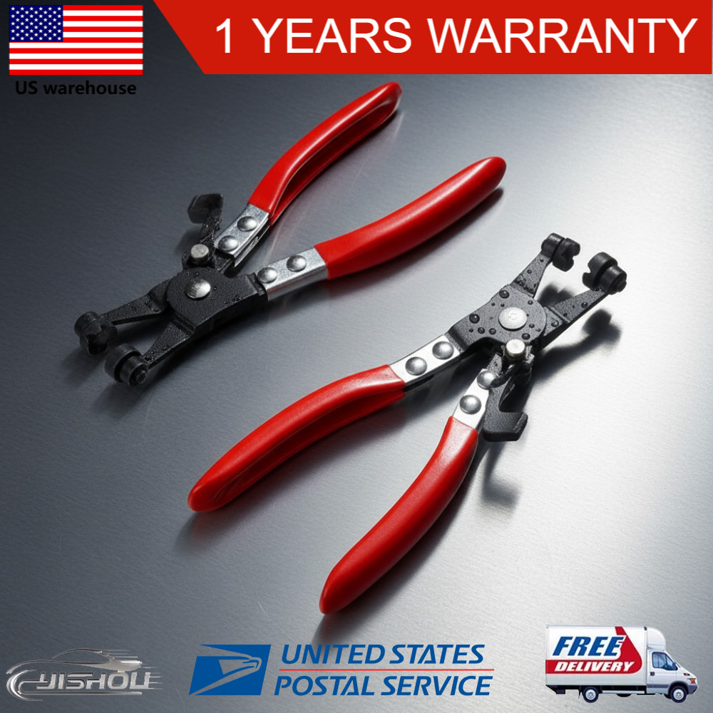 2X Hose Clamp Pliers Car Water Pipe Fuel Coolant Spring Bundle Removal Tool NEW