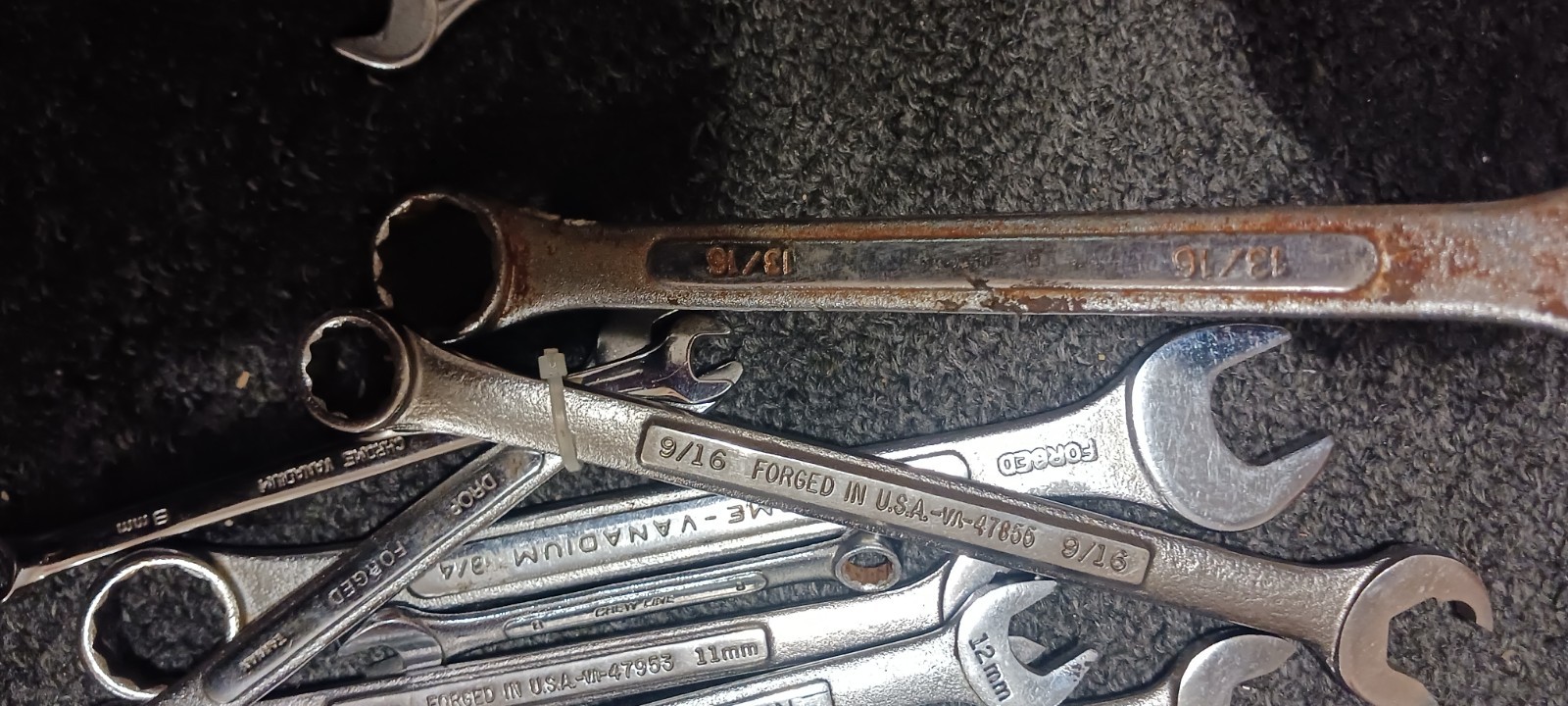 craftsman And Forged combination wrench lot usa Mixed Size (15) Pieces