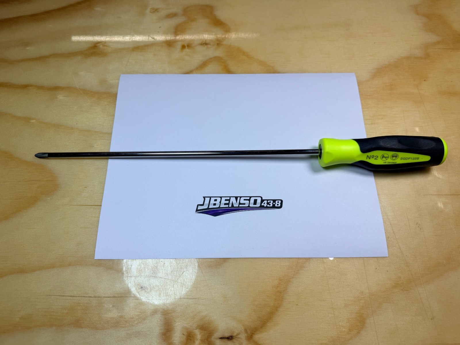 Snap-on Tools HI-VIZ #2 Phillips Soft Grip Cabinet Tip Screwdriver SGDP122BHV