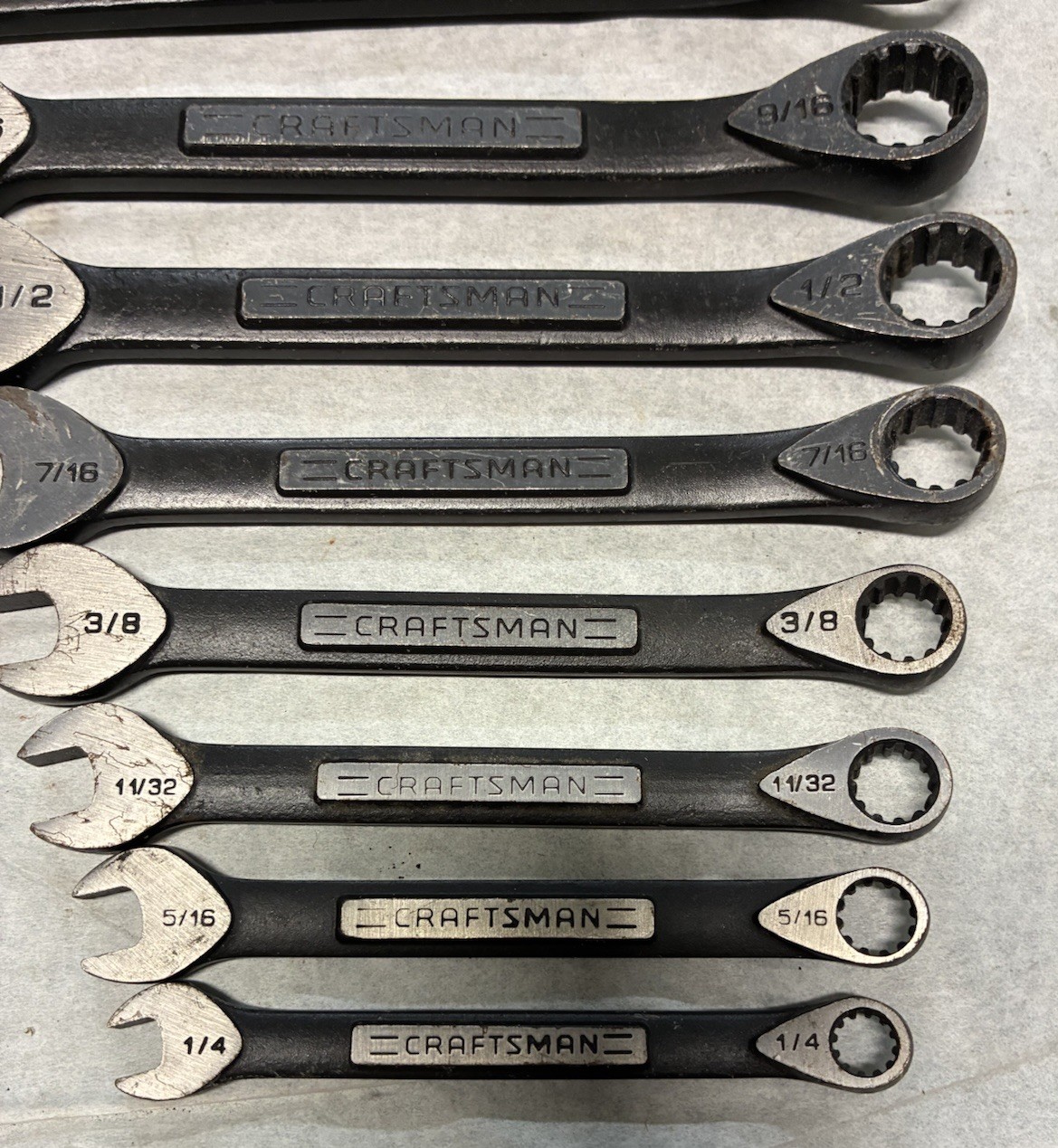 CRAFTSMAN 12-pc SAE Universal Spline Combination Wrench set 1/4-7/8” black oxide