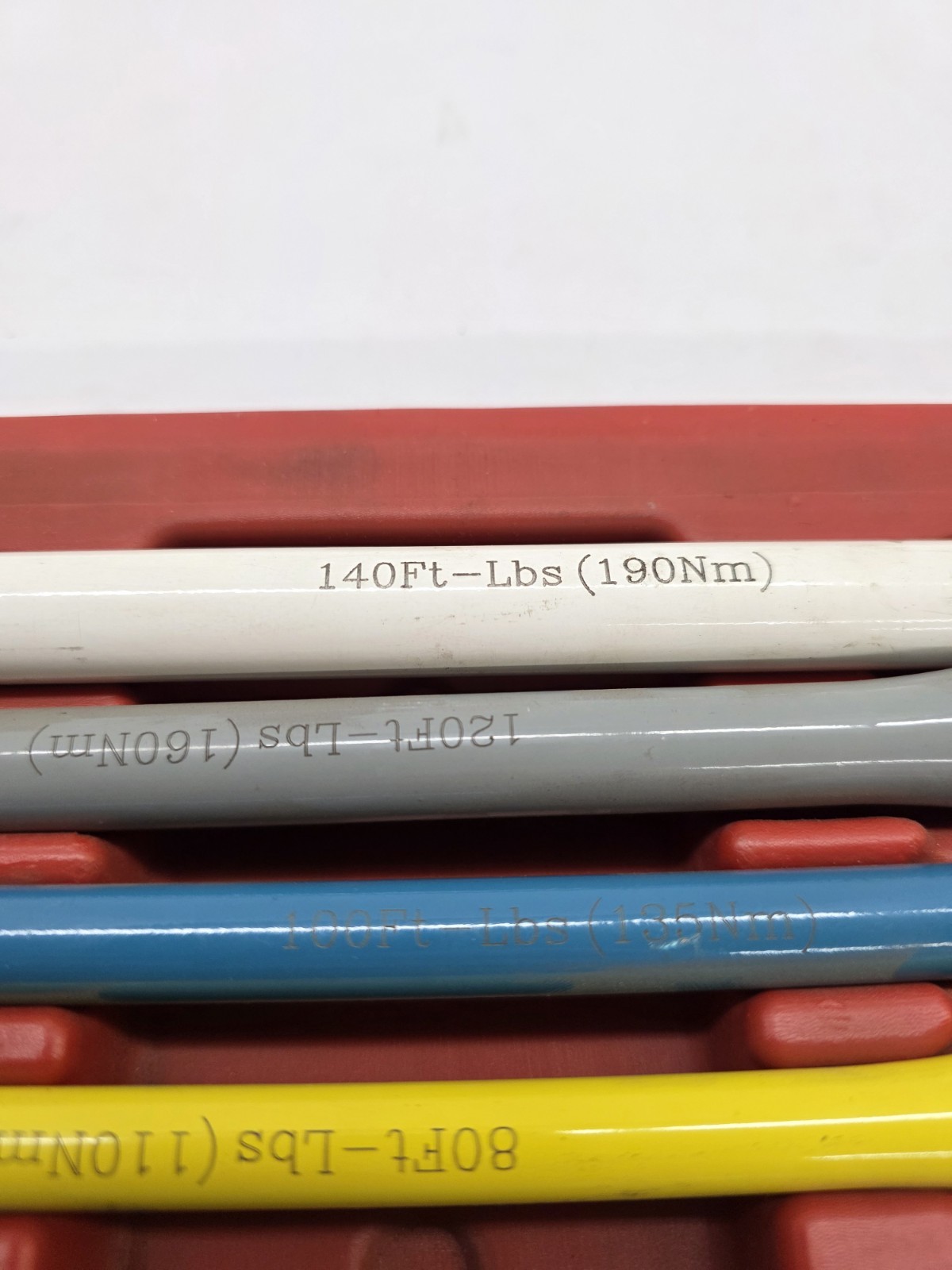 1/2″ Impact Torque Sticks Torque Limiting Extension Bar Set Color Coded 5-Piece