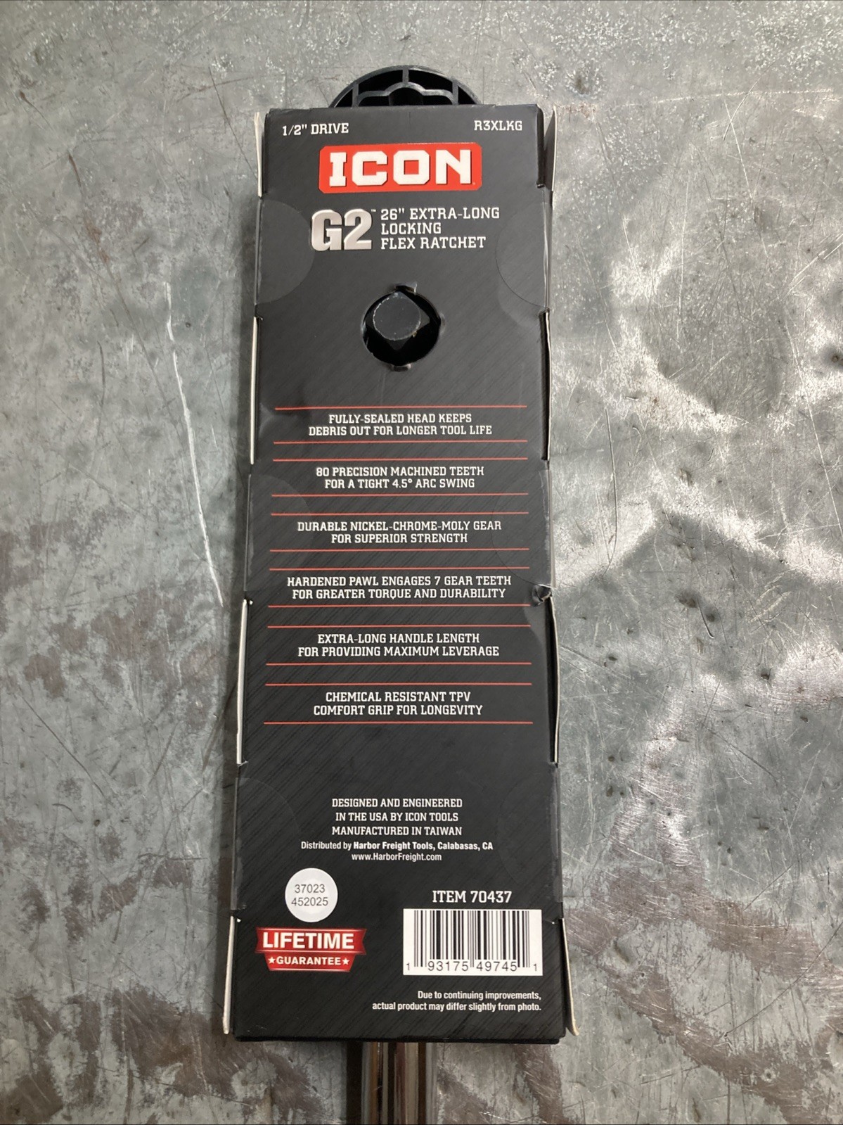 New ICON G2 Series FLEX 1/2″ Drive R3XLKG Ratchet Long Handle 26 Inches Long