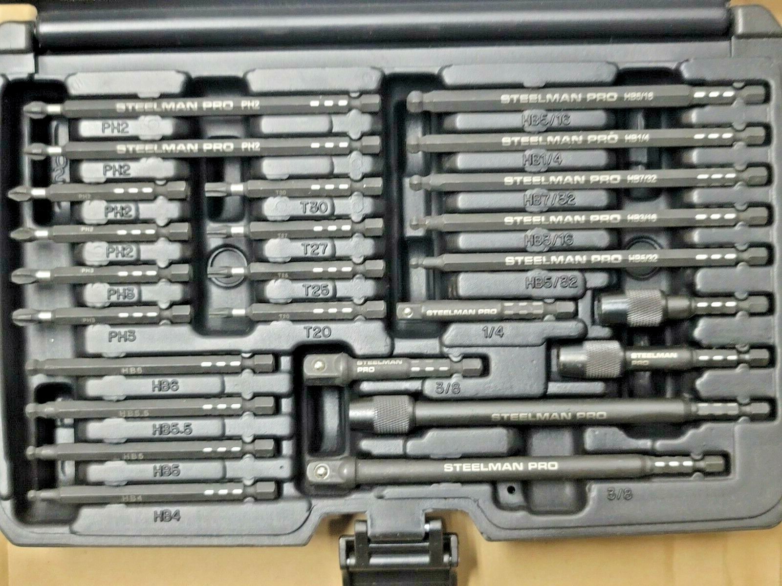 Steelman PRO 25pc Impact Bit Driver Set Screwdriver, Torx, Ball Tip Hex #78632