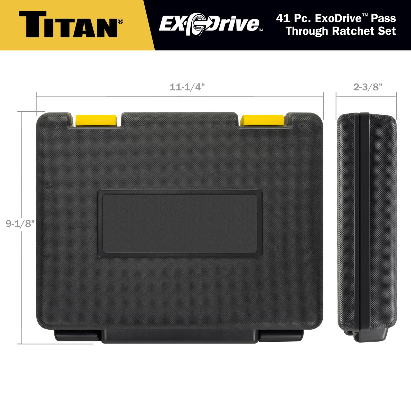Titan 17441 1/4-Inch & 3/8-Inch Drive 41-Piece ExoDrive Set, Silver