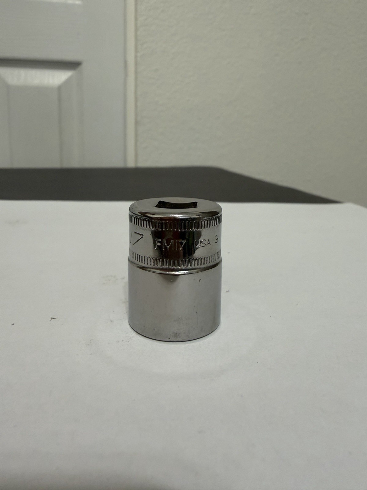 SNAP-ON FM17 3/8 Drive 12 Point Chrome Shallow 17mm Metric Socket