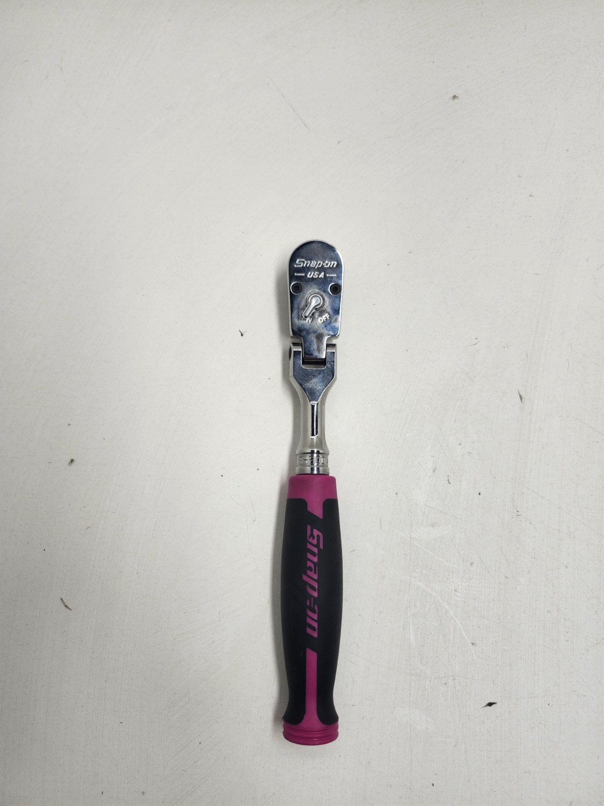 NEW Snap-on FHF100 Cynergy 3/8″ 100 Tooth PINK Soft Grip Flex Ratchet NEW