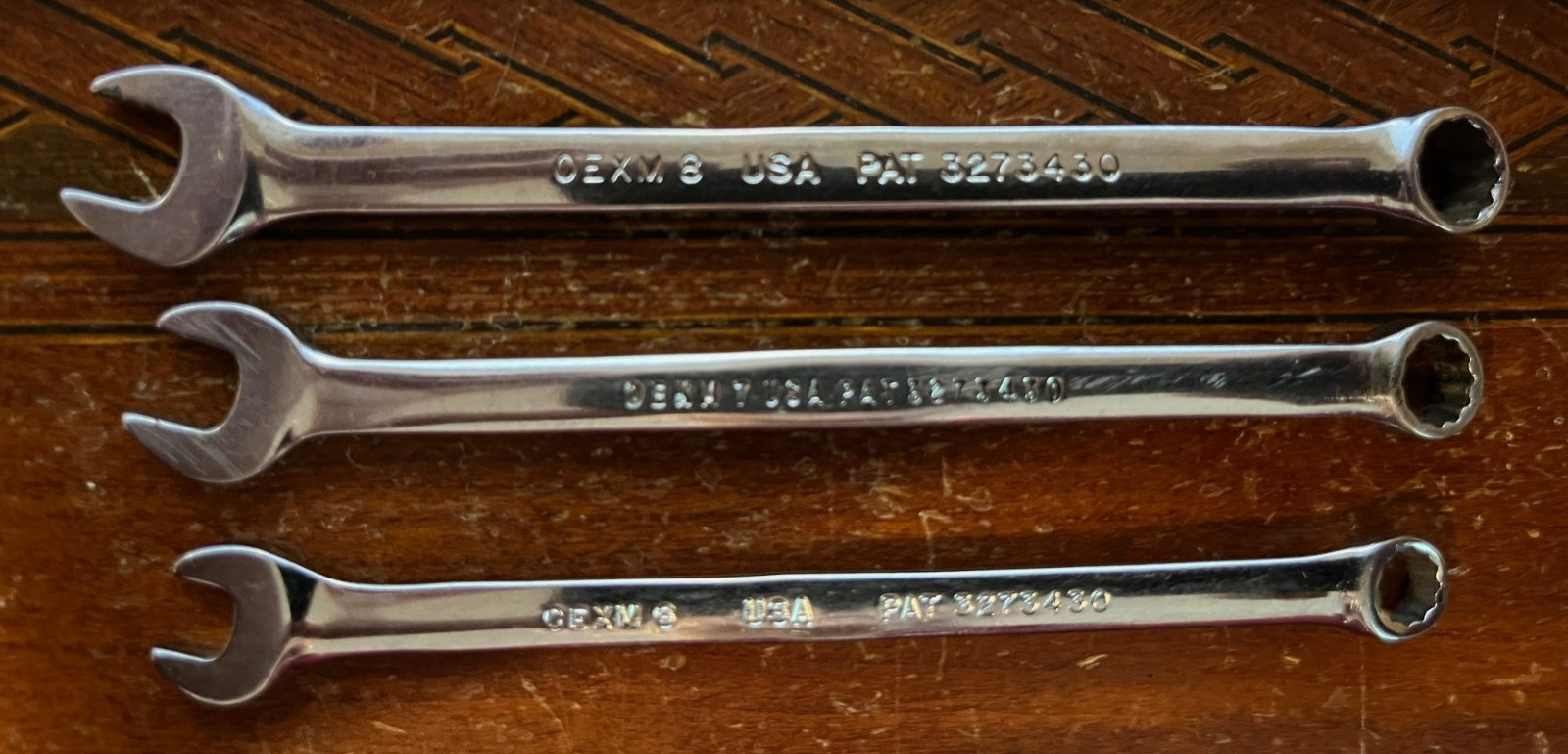 Snap-on Metric Combination Wrench Lot OEXM 6,7,8,9,10,20,21 Vintage Underline