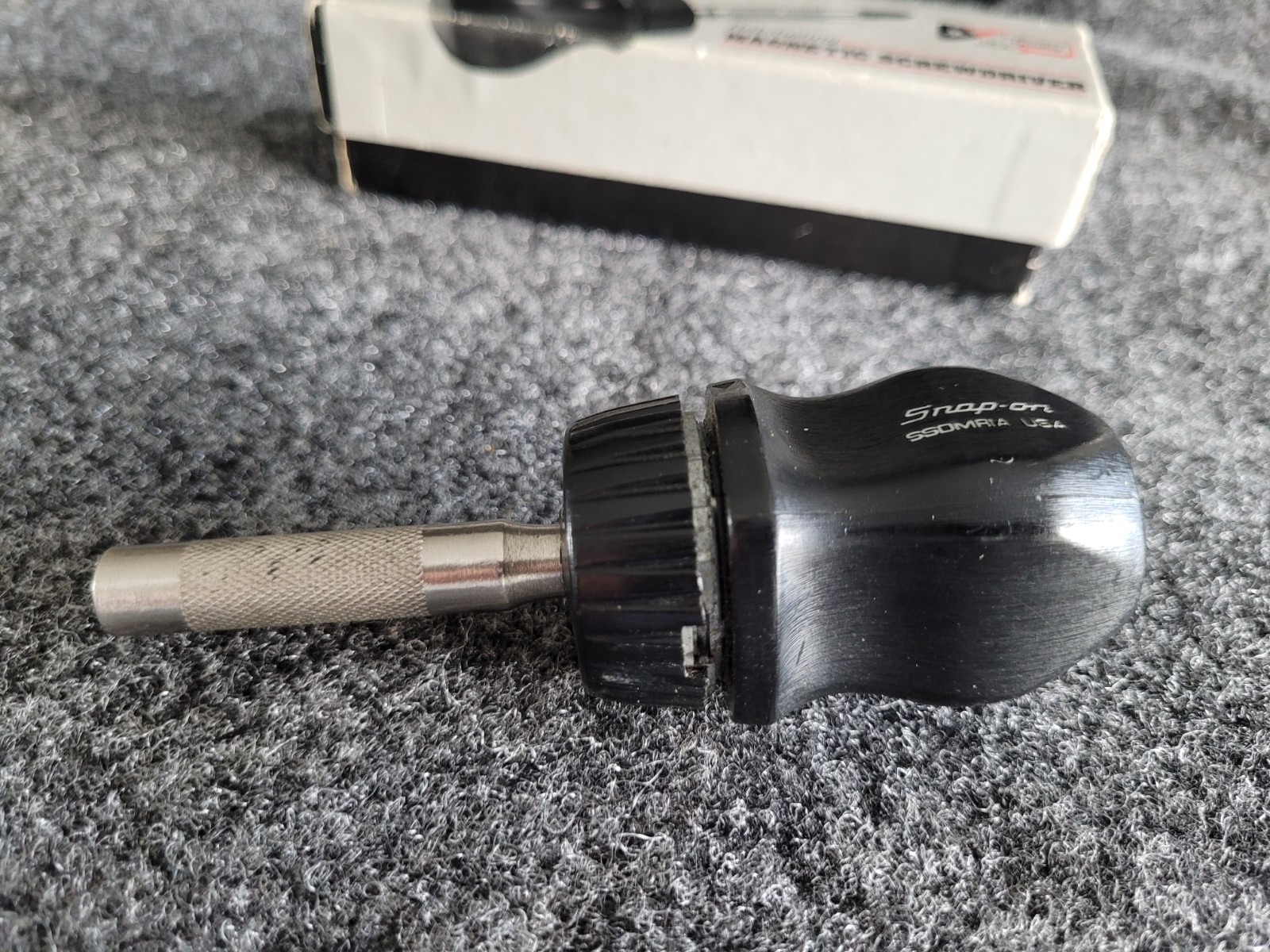 Snap-on Black Stubby Hard Handle Ratcheting Screwdriver SSDMR1A Older Box