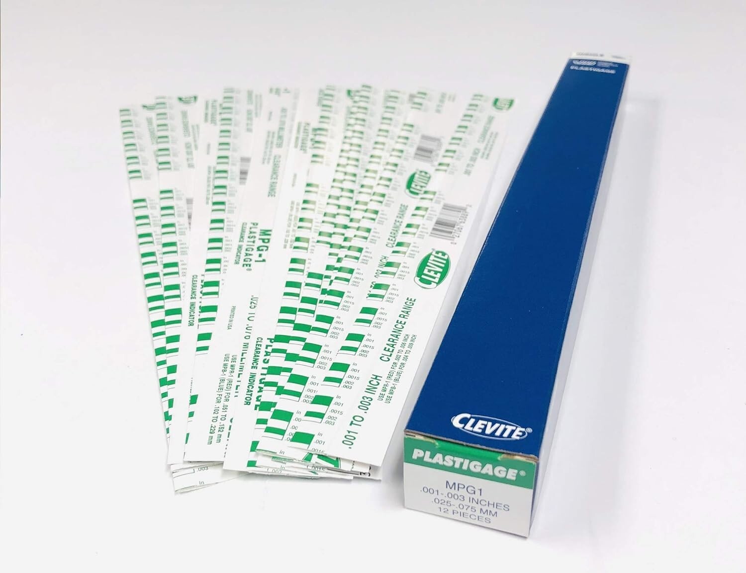 3 Boxes of (12) each Green, Red & Blue .001″-.009″ Rod & Main Bearing Clearance.