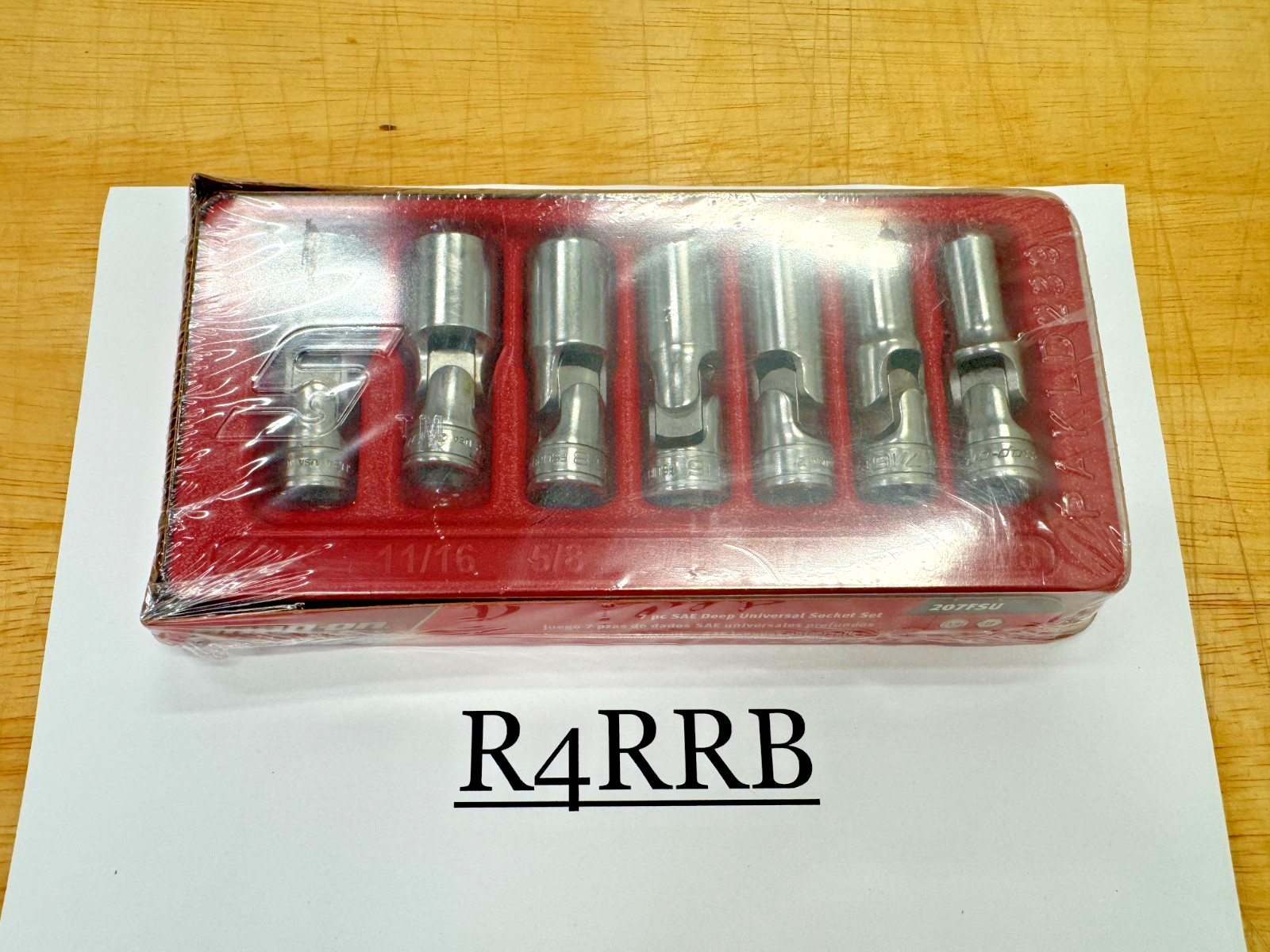 Snap-on Tools USA NEW 7 Piece 3/8″ Drive SAE DEEP 6pt SWIVEL Socket Set 207FSU