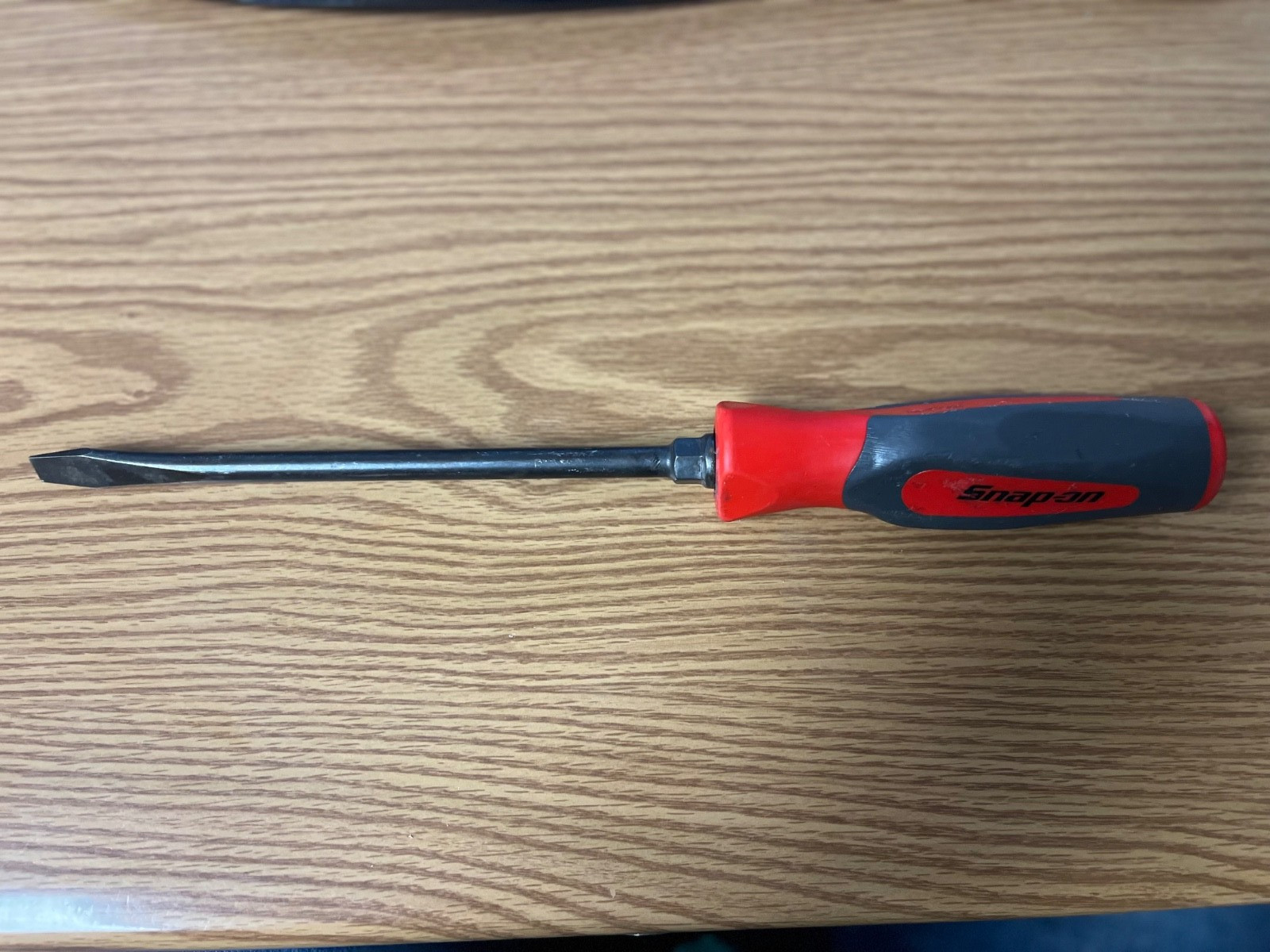 SNAP ON GSHD8 3/8 FLAT BLADE SCREWDRIVER 13.5″ LONG RED/GRAY HANDLE – LOT#123
