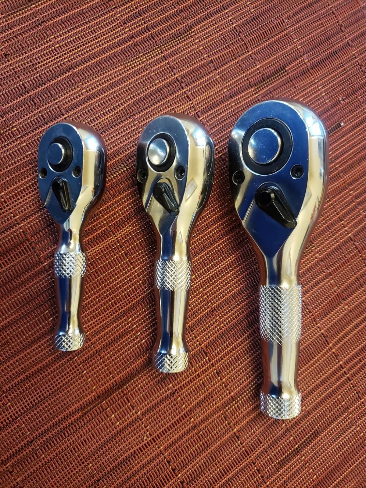 Stubby Ratchet Set, 1/4″, 3/8″, 1/2″ Drive Ratchet Handle Wrench 72-Tooth Quick