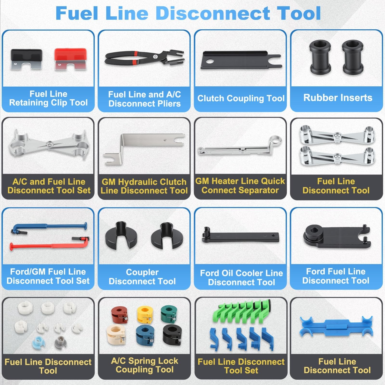 45pcs Quick Disconnect Tool Set for Fuel Line, A/C & Transmission Systems – Auto