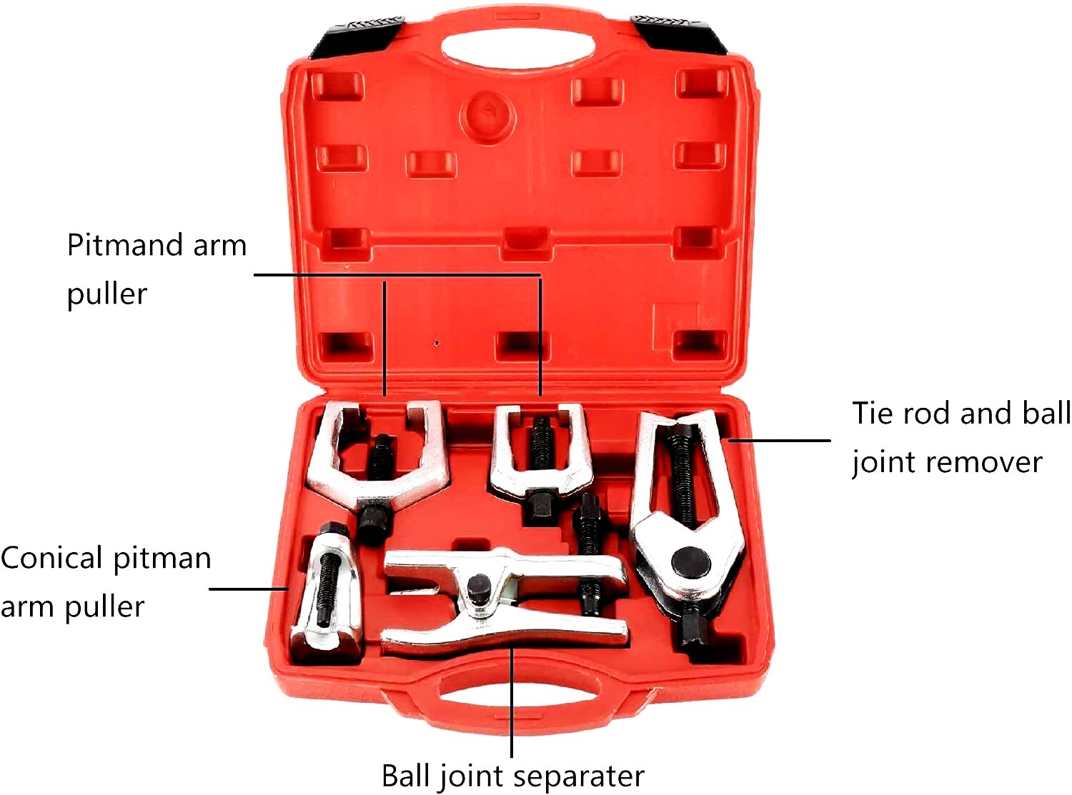 6PCS Front End Service Kit Pitman Arm Puller Ball Joint Tie Rod Removal Tool Set