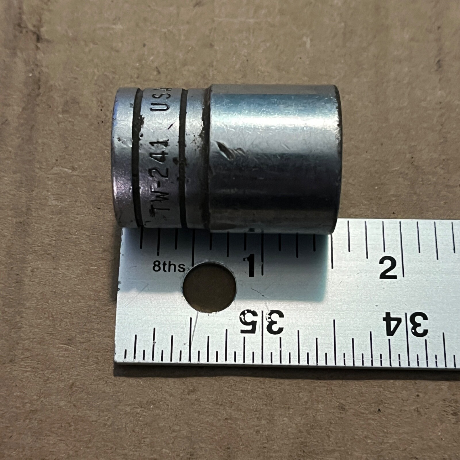 Snap-on Vintage 1/2″ Drive SAE 3/4″ Shallow 6-Point Socket TW-241