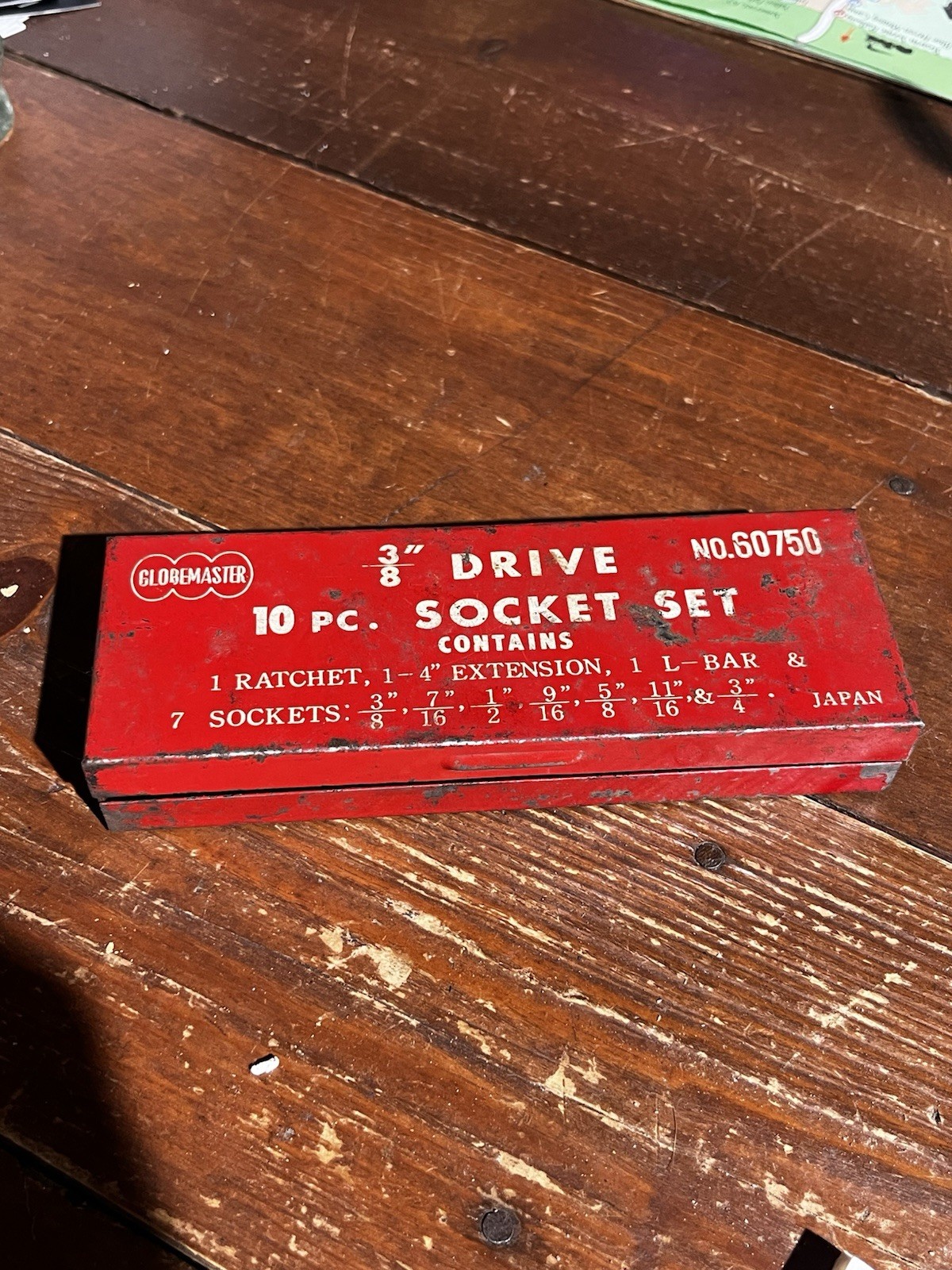 Vintage ( RARE ) Globemaster For 1/4″ Drive socket set