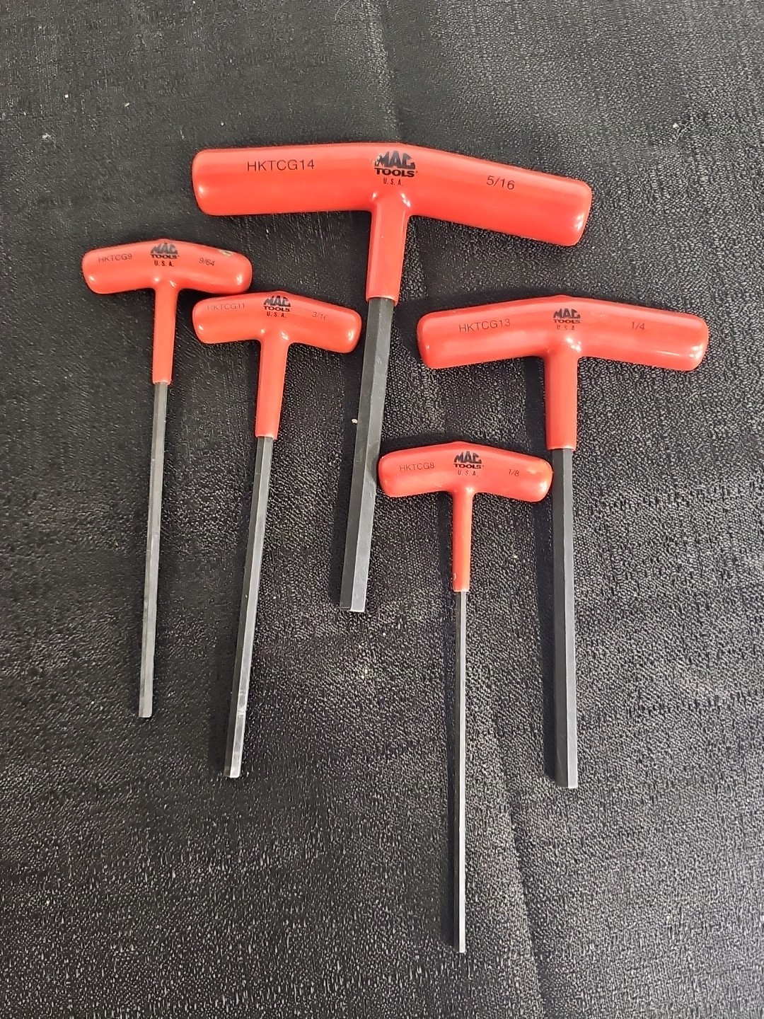 Mac Tools 9PC 3/32″ – 5/16″ SAE T-Handle Hex Allen Wrenchs SHKT10CGP Missing One