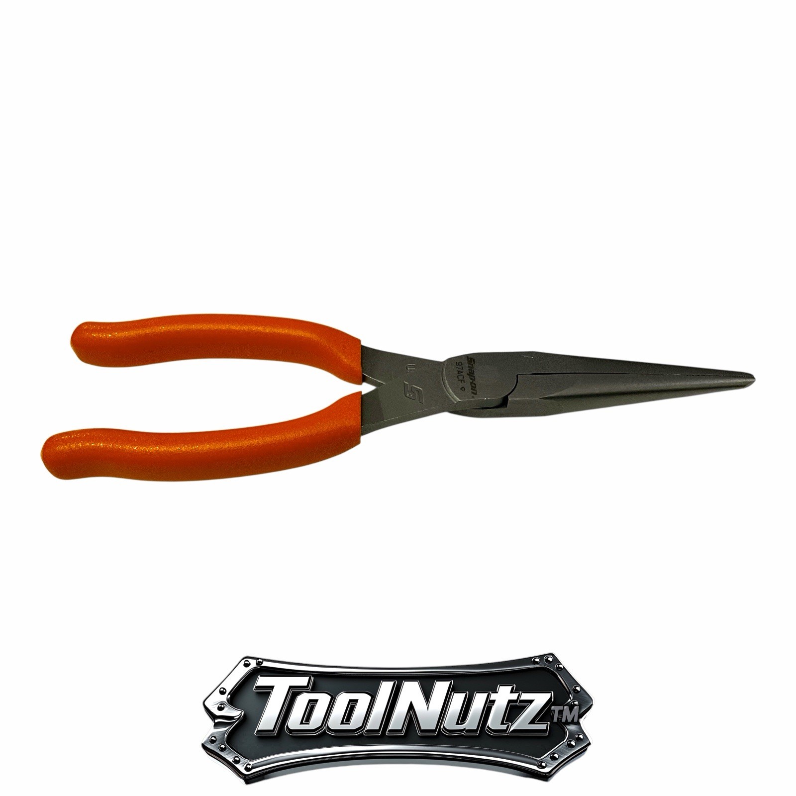 Snap-on Tools NEW 97ACFO 9in ORANGE Soft Grip Rounded Jaw Needle Nose Pliers USA