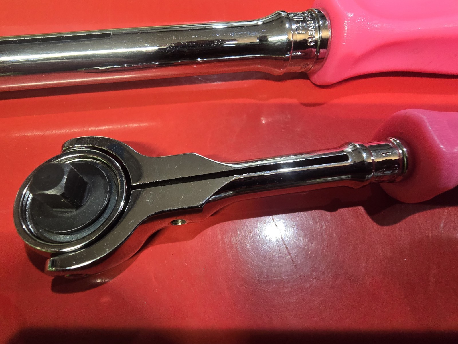 !PINK SNAP ON RARE SWIVEL HEAD SET! 3/8 Drive and 1/4. THNFD72 and FHNFD100. NEW