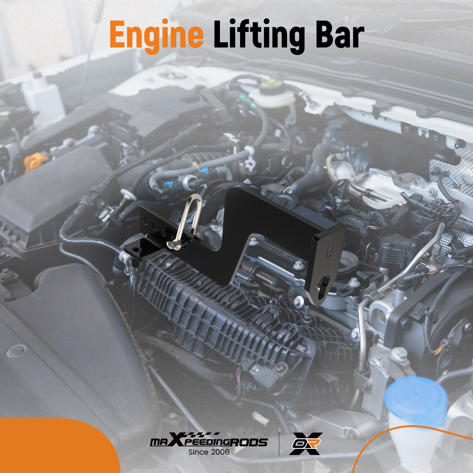 Heavy Duty Engine Crossbeam for HEMI Universal Steel Adjustable Black