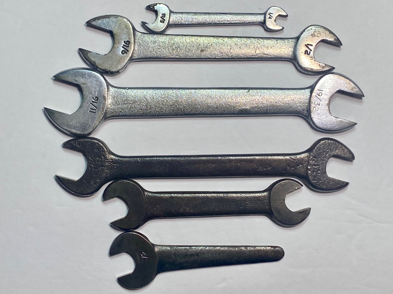 Vintage Fairmount 6 pc. Open-End Wrench Lot, ca. 1930’s-1950’s, Made in USA