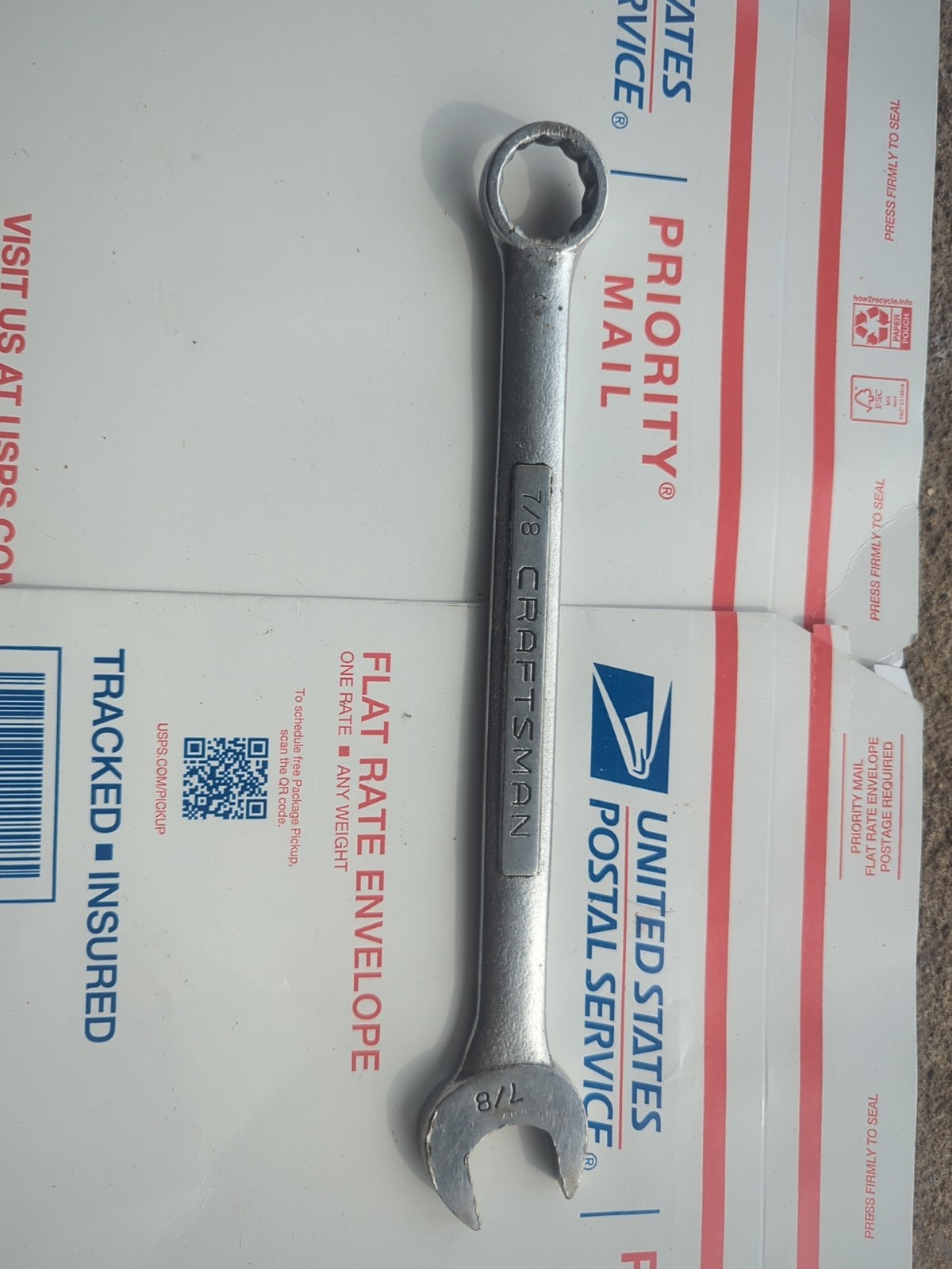 Craftsman 7/8 Inch Combination Wrench W 44703 Vintage USA