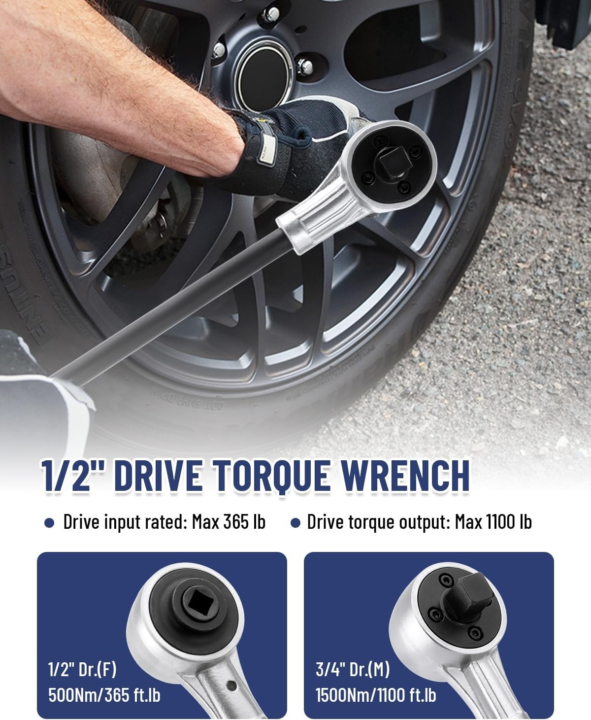 Torque Wrench-Pound Torque Multiplier Wrench Kit 03715B 3/4»M 1100FT-LB/1500NM