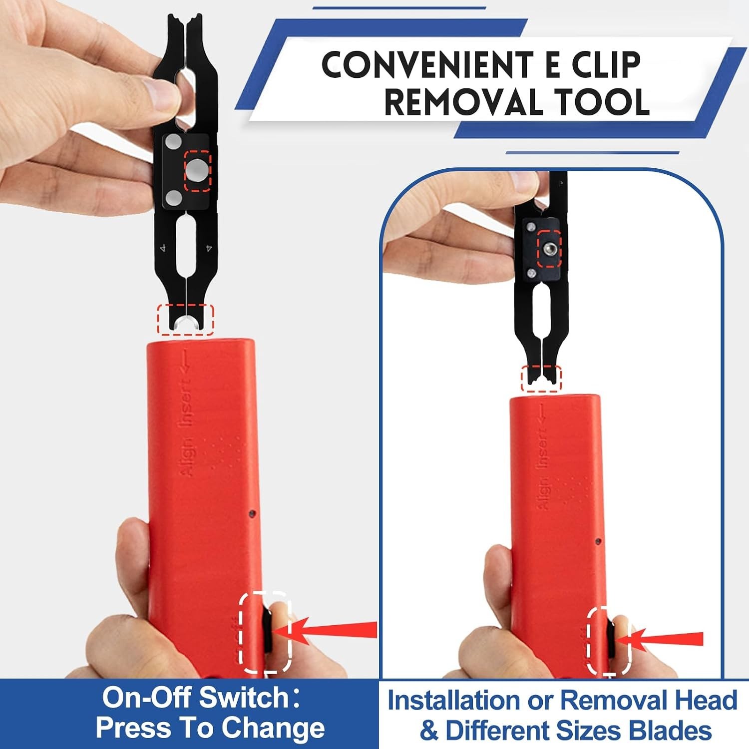 Professional E Clips Installation Kit – Exchangeable Tool for 3/4/5/6mm Clips
