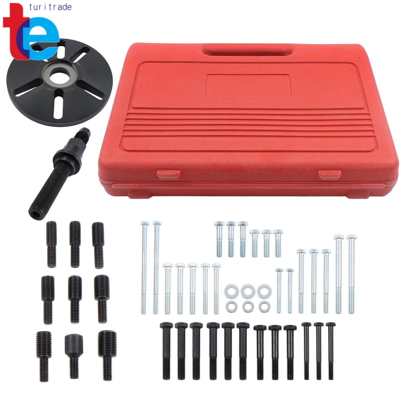 Harmonic Balancer Puller Removal & Install Tool Set Flywheel Crankshaft Kit New