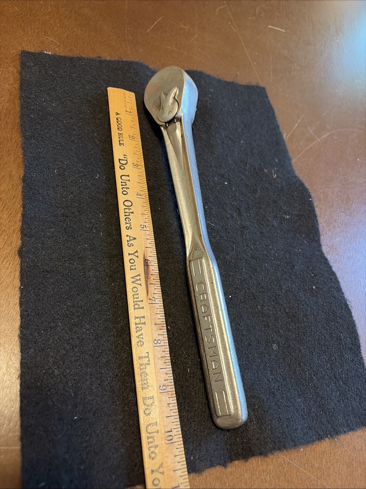 Vintage Craftsman Flying V 1/2” Drive Ratchet, 10” Long, Fully Functional Oiler