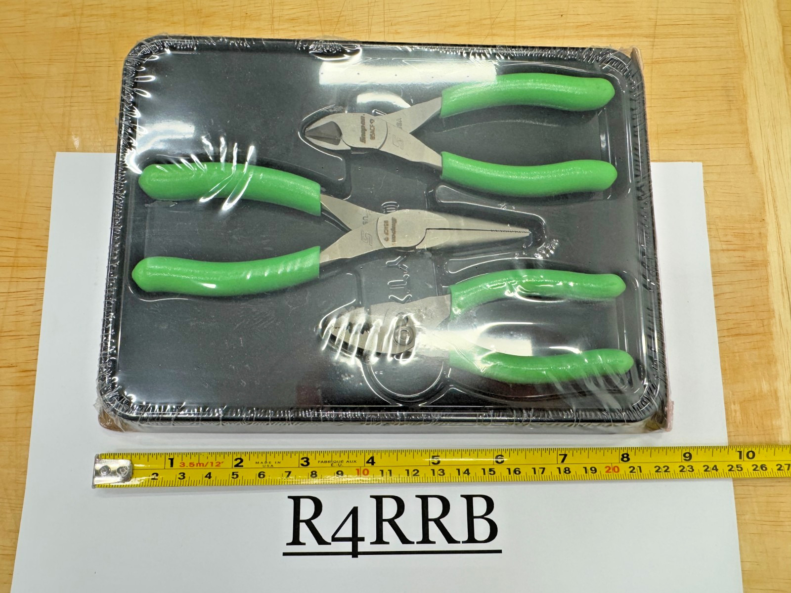 Snap-on Tools USA NEW 3pc SMALL GREEN Soft Grip Mix Combo Plier Set PL305ACFG