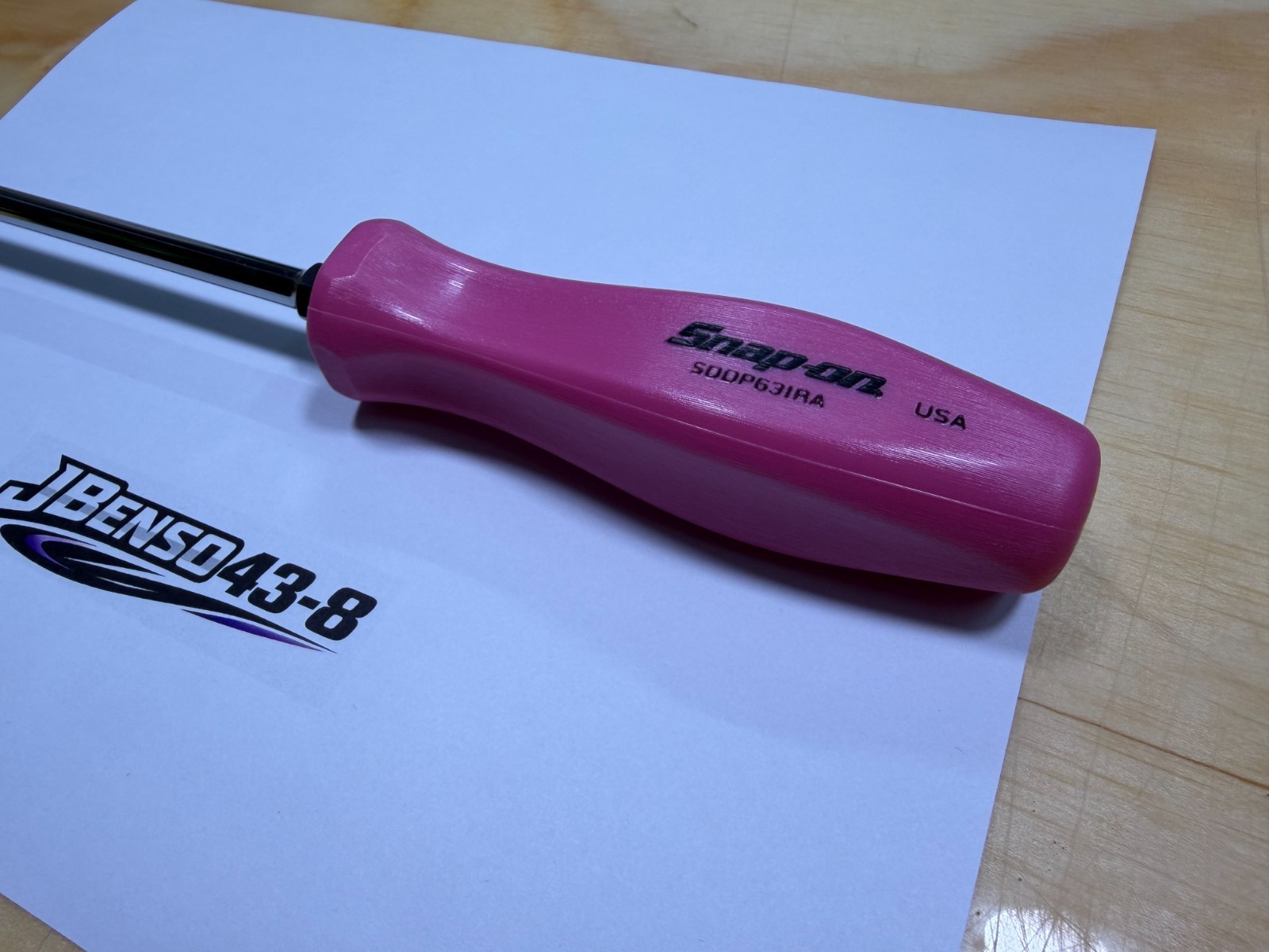Snap-on Tools USA NEW PEARL PINK #3 Phillips Hard Handle Screwdriver SDDP63IRAPP