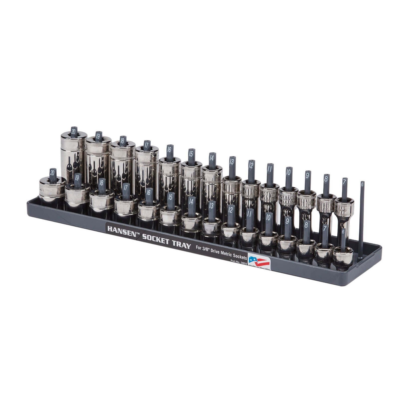 Hansen 12pc Mechanics Tool Socket Tray & Wrench Organizer Set for Craftsman 311