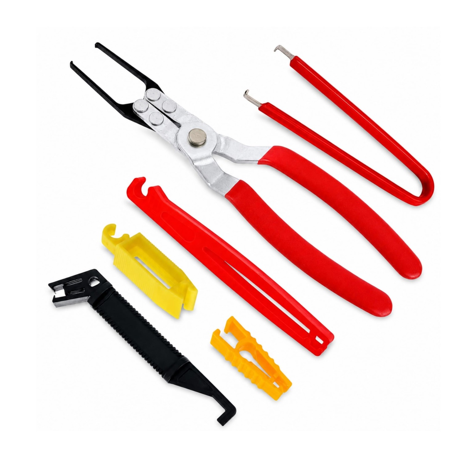 Fuse Relay Puller Pliers 6 Piece Set Forged Metal Stainless Steel Automotive Too