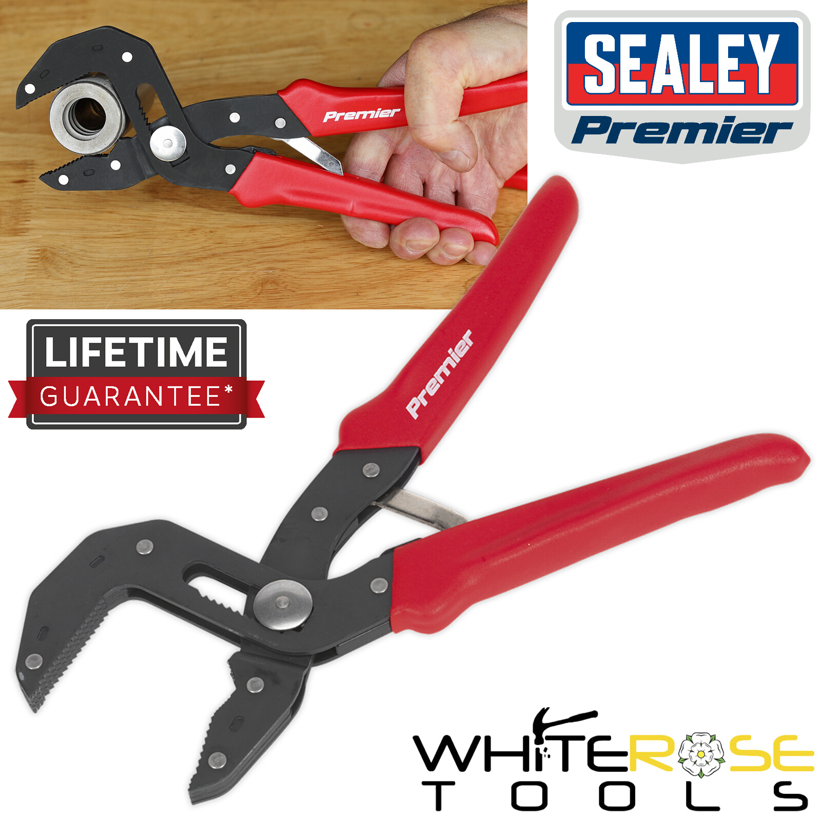 Sealey Pliers Self Adjusting Multi Grip Phosphate Corrosion Resistance 250mm