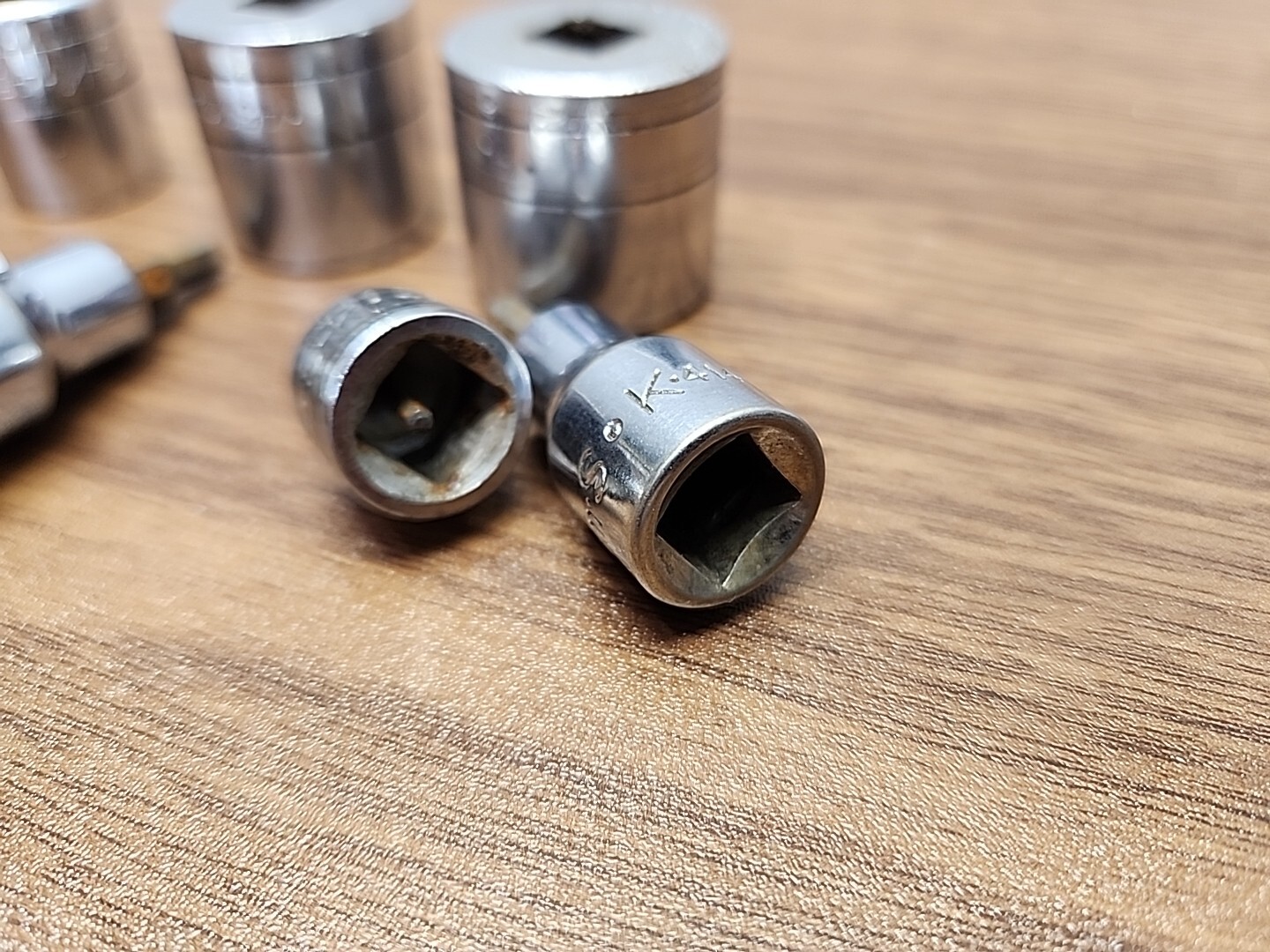 (9) S-K Wayne 3/8″ Drive 12 Point & Specialty SAE Metric Sockets Lot ~ Made USA