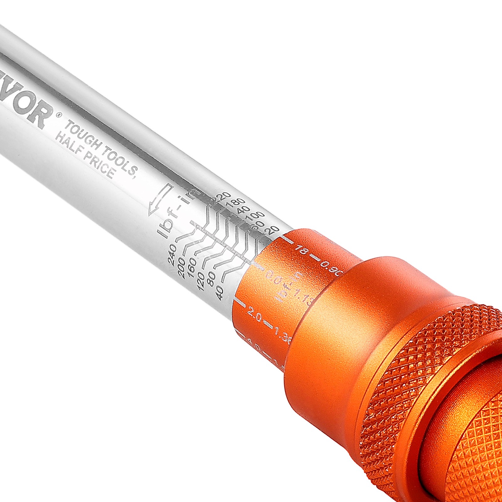 VEVOR Click Torque Wrench Set 1/4Inch Drive 20-240 lbf-in/2.3-27.1N.m Orange