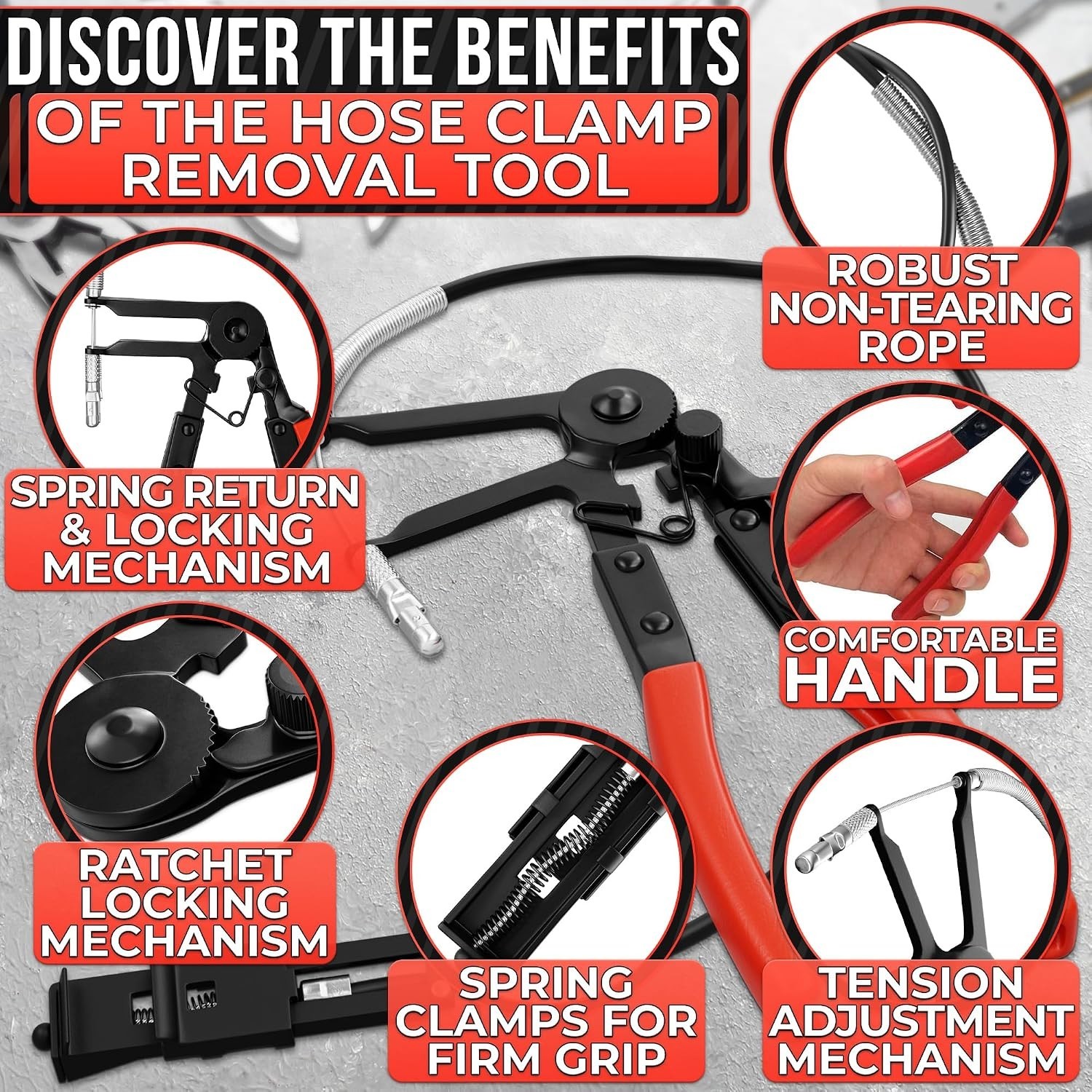 Professional Radiator Hose Clamp Pliers – Corrosion-Resistant, One-Hand Opera…