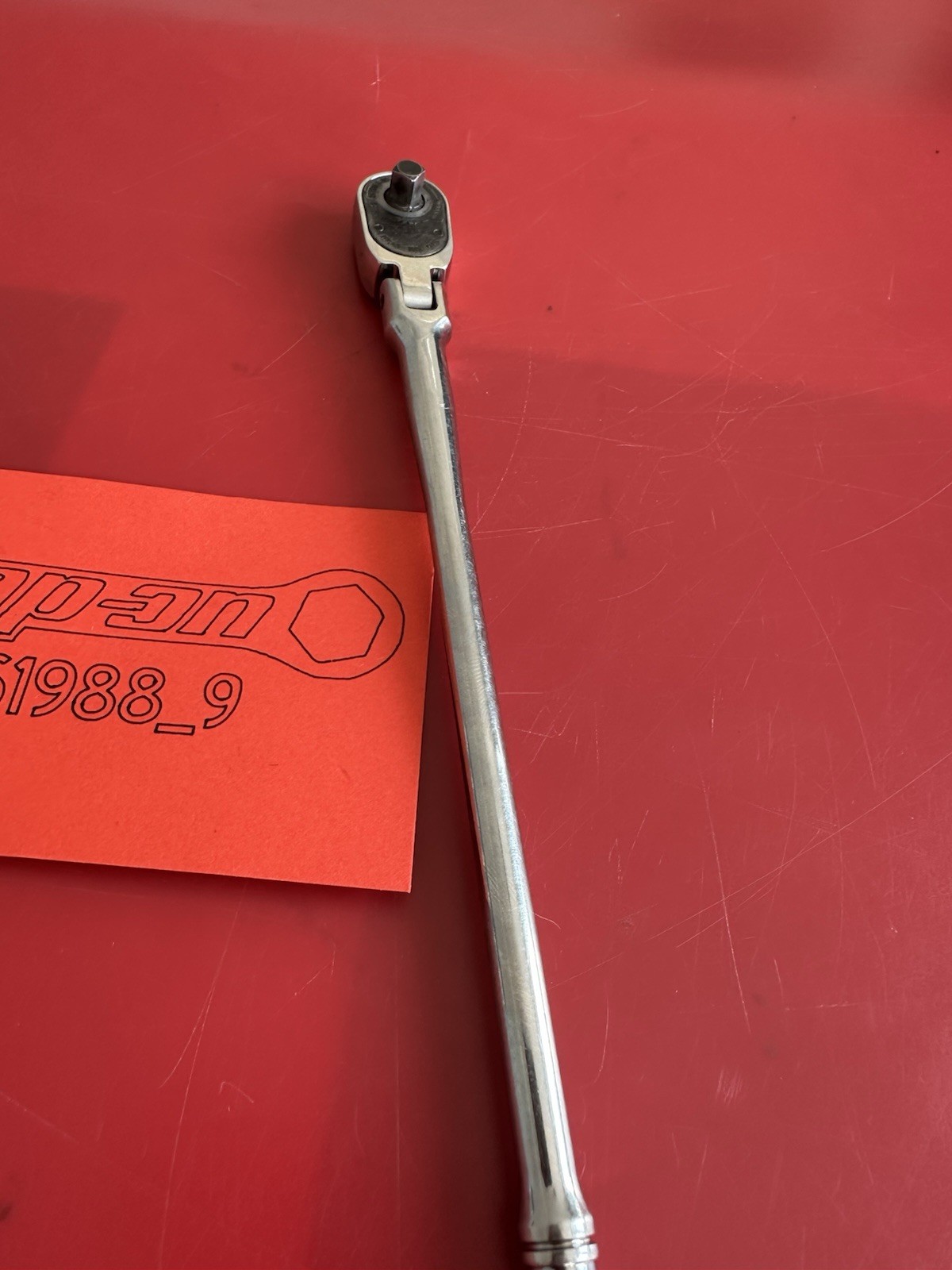 Snap On 1/4 Drive Dual 80 Technology Extra-Long Handle Flex-Head Ratchet TLLF72.
