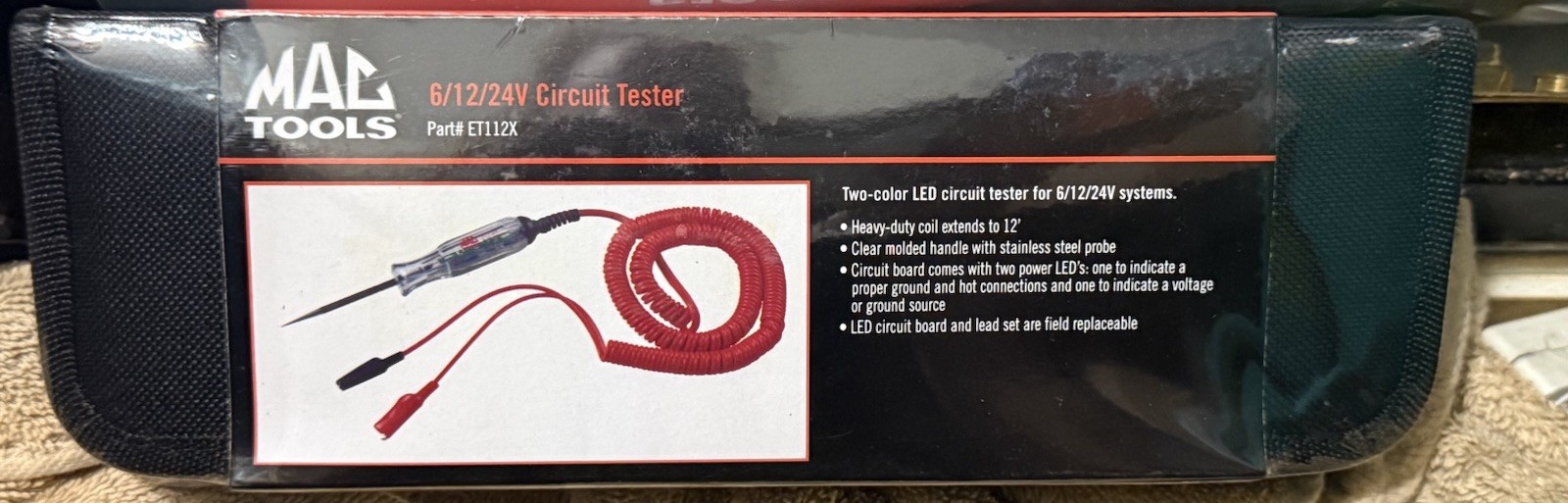 Mac Tools ET112X 6V 12V 24V Circuit Tester Automotive Electrical Test Light