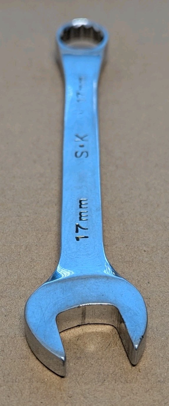 S-K Tools 88317 17mm 12-Point Metric Combination Wrench SuperKrome USA