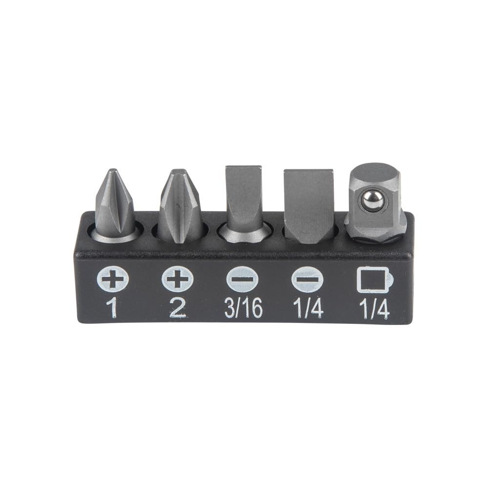 5-Piece Mini Ratchet Set – Compact Tool Kit with Phillips, Slotted & Socket Adap