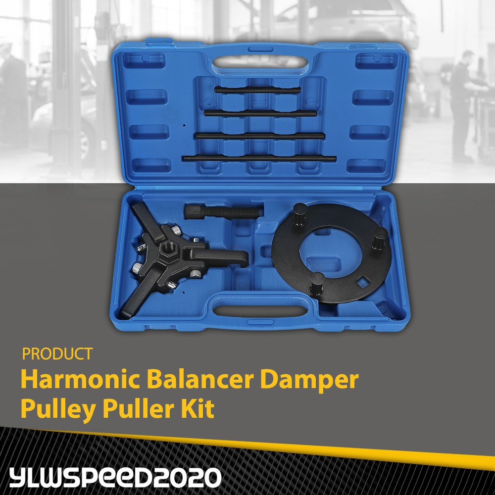Harmonic Balancer Damper Pulley Puller Repairing Removing Garage Tool Set