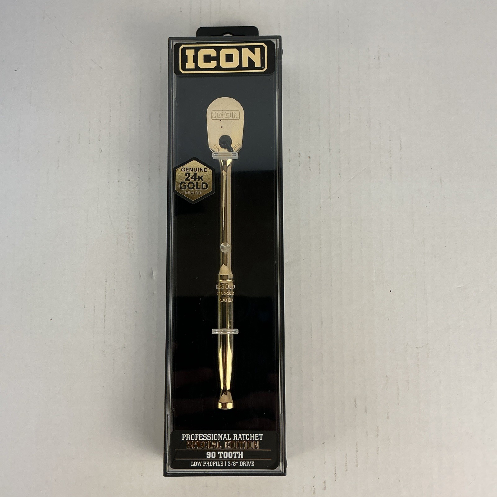 ICON 3/8” 24K Gold Plated Professional Ratchet Socket Wrench (56907)… FREE S&H