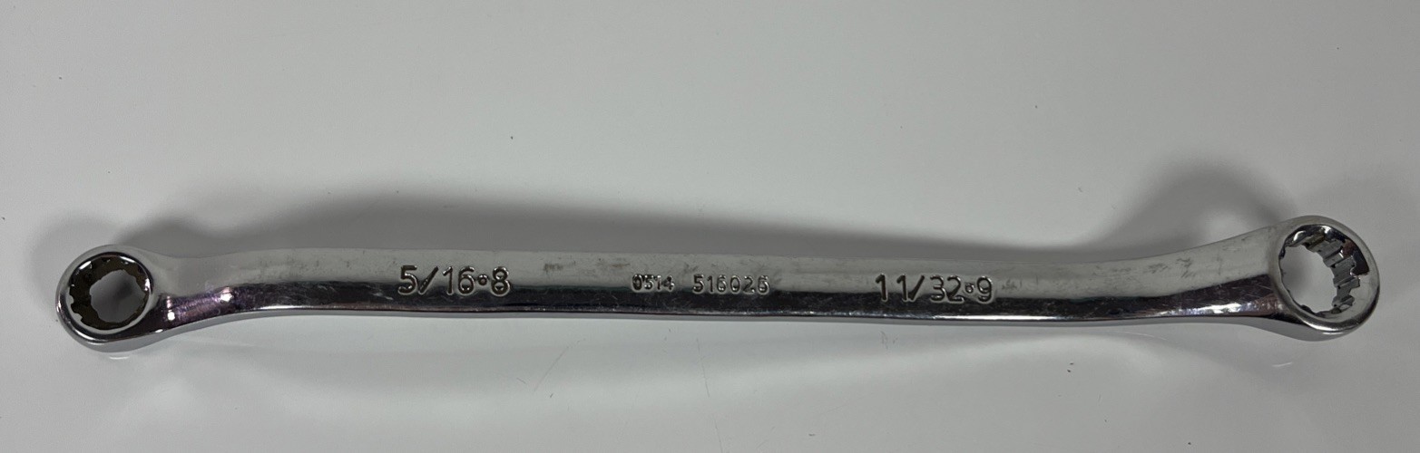 Kobalt Double Box End Wrench Offset 5/16-8 & 11/32-9 Metric & SAE Both Ends