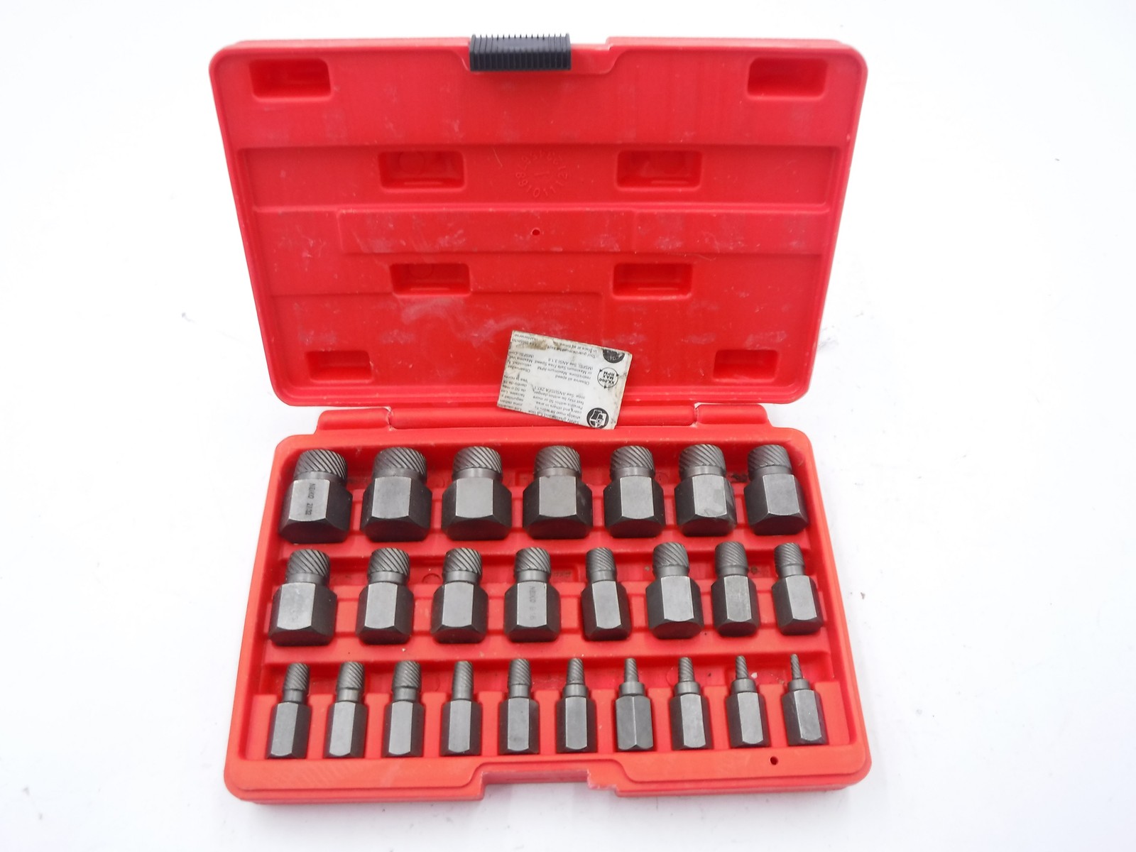 NEIKO 04204A Hex Head Multispline Screw and Bolt Extractor Set 25 Piece Chrome