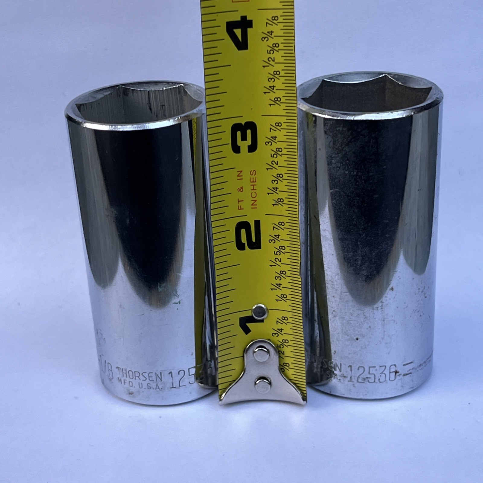 2 VTG Thorsen Extended 1-1/8” – 1/2” Square Drive 6 Point Socket SAE #12536 USA