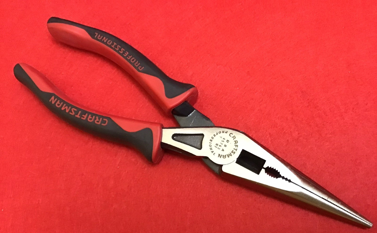 NOS-NEW-CRAFTSMAN PROFESSIONAL USA 8” NEEDLE NOSE PLIERS #45763 WF