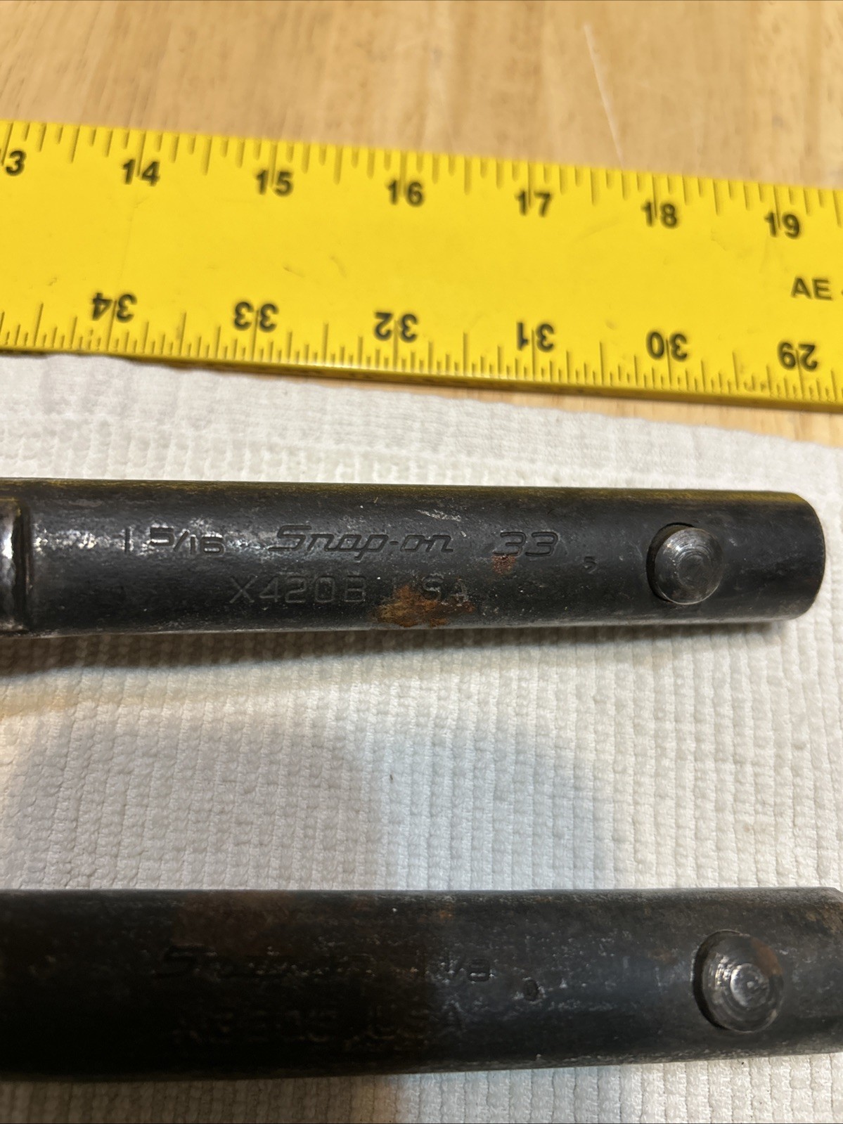 Set Of 4 Snap On Tubular Wrenches X240B X360B OE136B XH136C 1 1/8” 1 5/16”