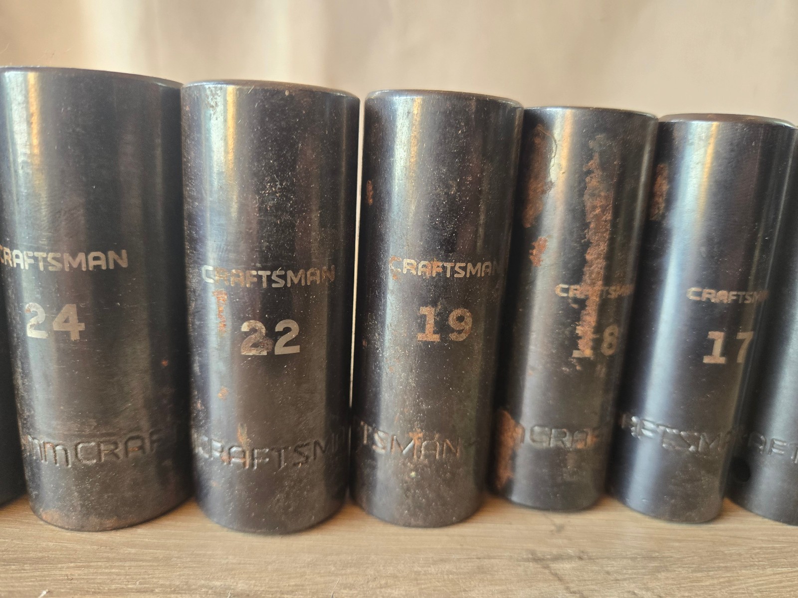 Craftsman 1/2″ Drive Metric Deep Impact Socket Lot 6-Pt (7 Pcs) 16mm – 27mm